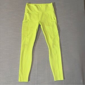 FABLETICS On The Go High Waaisted Pocket Legging - Sprout - Size Medium Neon